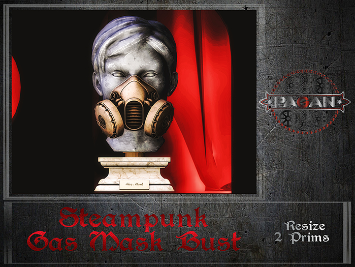 [Pagan]  Steampunk Gas Mask Bust