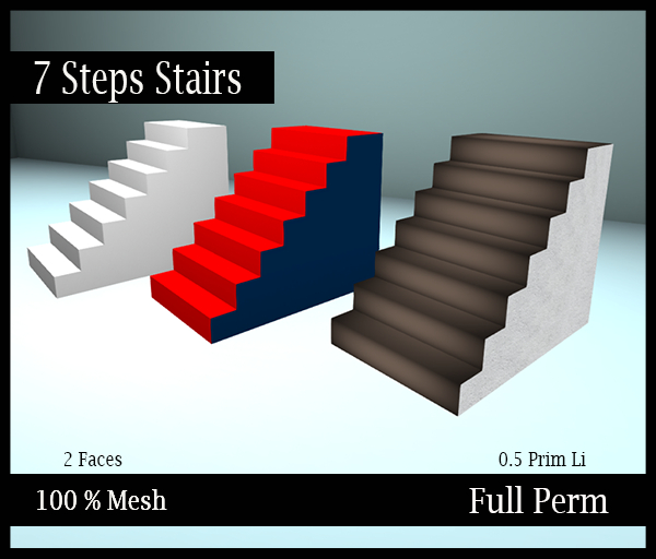 [BB] Mesh- Full Perm- 7 Steps Stairs
