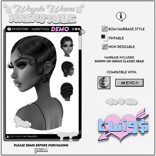 TWIG$: Wayda Waves Hairstyle [DEMO]