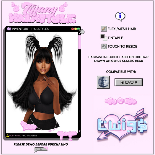 TWIG$: Tiffany Hairstyle [UNPACKER]