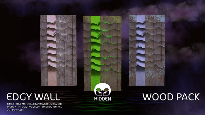 HIDDEN :: Edgy Wall - WOOD PACK ::