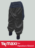 TK Maxi : pants baggy wool (Signature Gianni) wool grey blue stripes