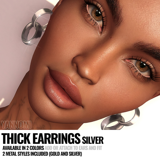 [ YAN ] THICK EARRINGS - silver