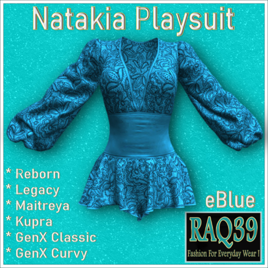 [R39] Natakia Playsuit-eBlue