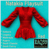 [R39] Natakia Playsuit-Red