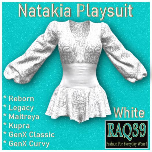 [R39] Natakia Playsuit-White