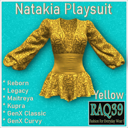 [R39] Natakia Playsuit-Yellow