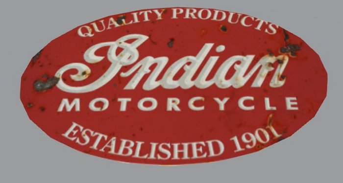 Oval Motorcycle Sign-Indian Motorcycles