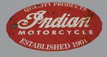 Oval Motorcycle Sign-Indian Motorcycles