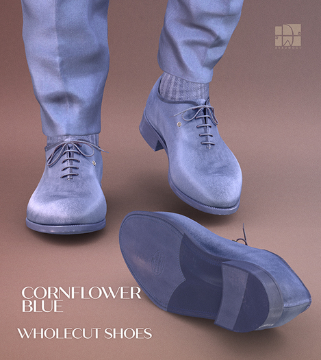[Deadwool] Wholecut shoes - cornflower blue