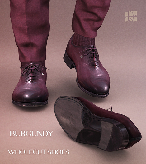 [Deadwool] Wholecut shoes - burgundy
