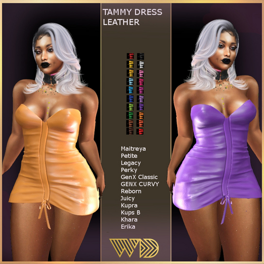WAD DESIGNS TAMMY DRESS LEATHER