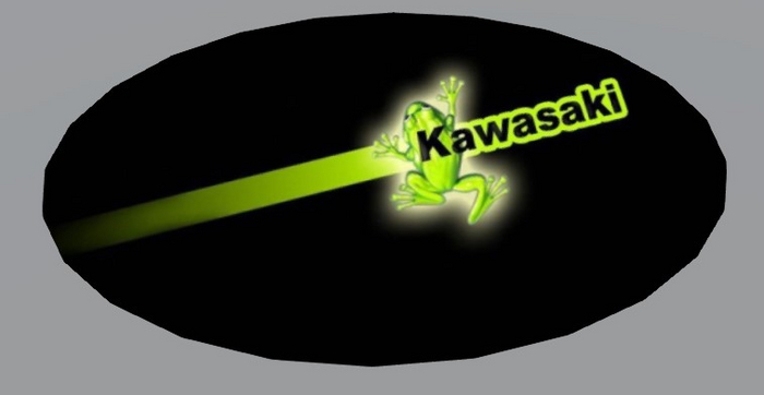 Oval Motorcycle Sign-Kawasaki Motorcycles