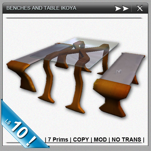 BENCHES AND TABLE IKOYA