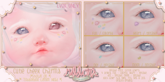 {Ribbons} Cutie Cheek Charms - EvoX {Box}