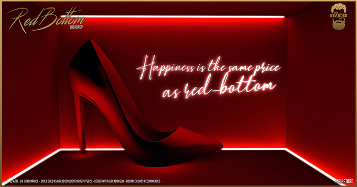 Red Bottom Backdrop - The Bearded Guy