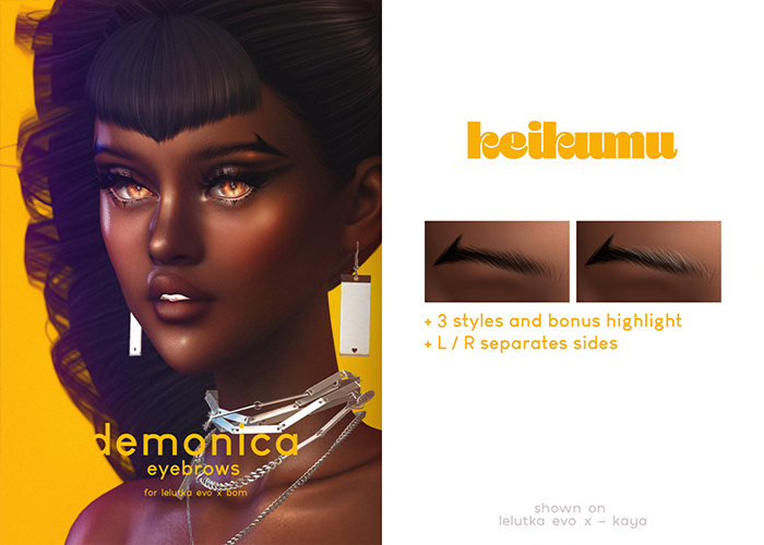 keikumu - demonica eyebrows (lelutka evo x)