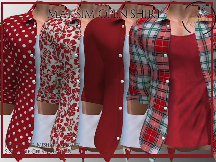 Maksim Open Shirt  Red Series