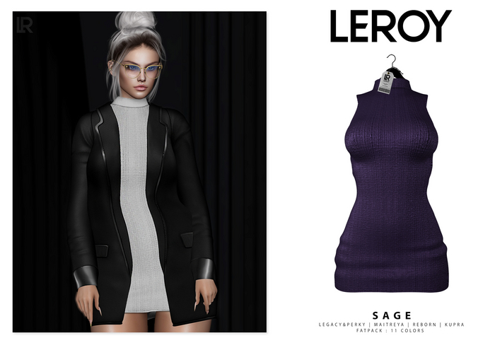 LEROY - Sage Dress - Purple