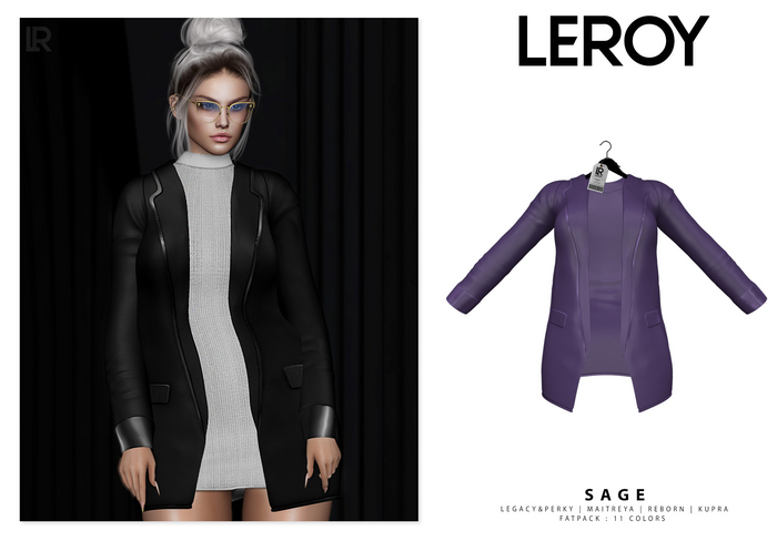 LEROY - Sage Coat - Purple