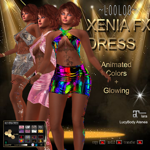 ~ LOOLOO ~ XENIA FX DRESS [Animated Colors] Glowing