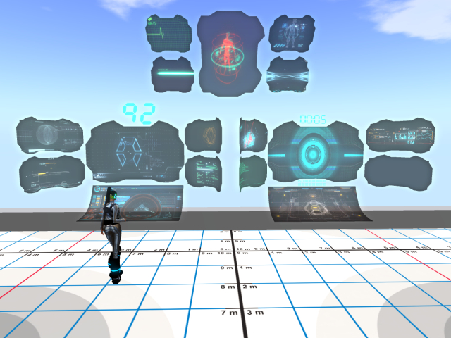 Holo displays with animated textures