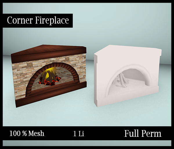 [BB] Mesh- Full Perm- Corner Fireplace