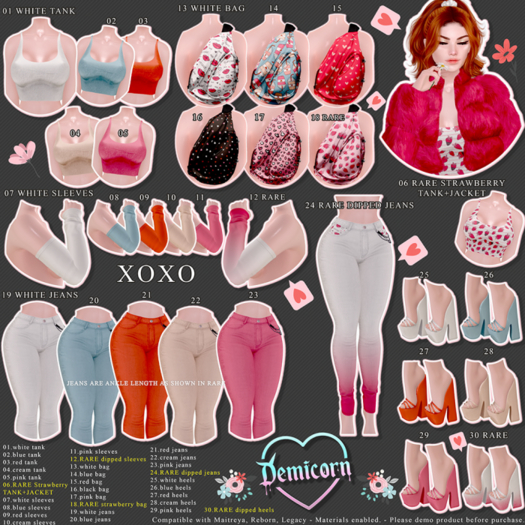 DEMICORN - XOXO - COMPLETE SET + RARES