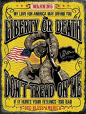 Mesh Metal Sign-Liberty or Death