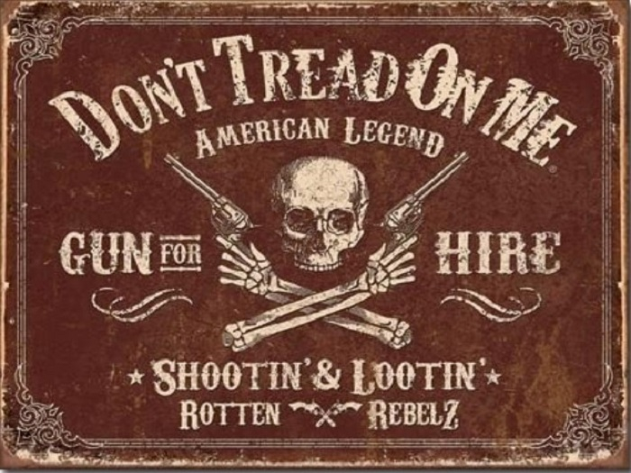 Mesh Metal Sign-Gun For Hire