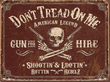 Mesh Metal Sign-Gun For Hire