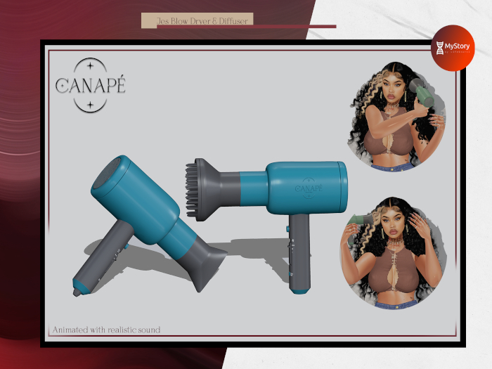 [Canape] Jes Blow Dryer & Diffuser Blue