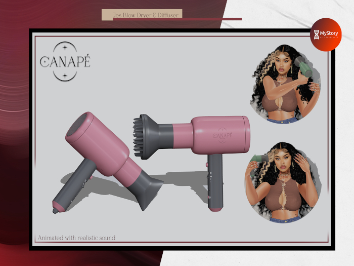 [Canape] Jes Blow Dryer & Diffuser Pink