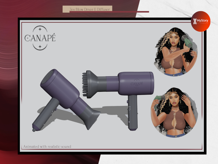 [Canape] Jes Blow Dryer & Diffuser Purple