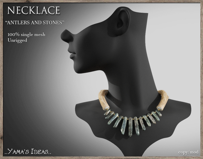 Y.I. - Antlers and Stones necklace