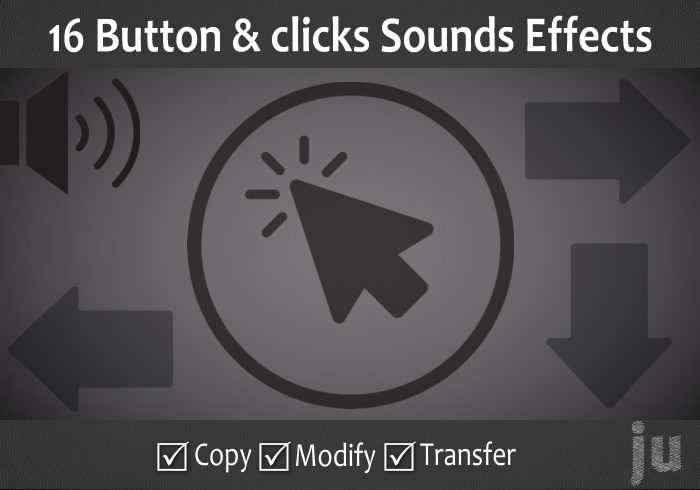 16 Button & clicks Sounds Effects Full Perm