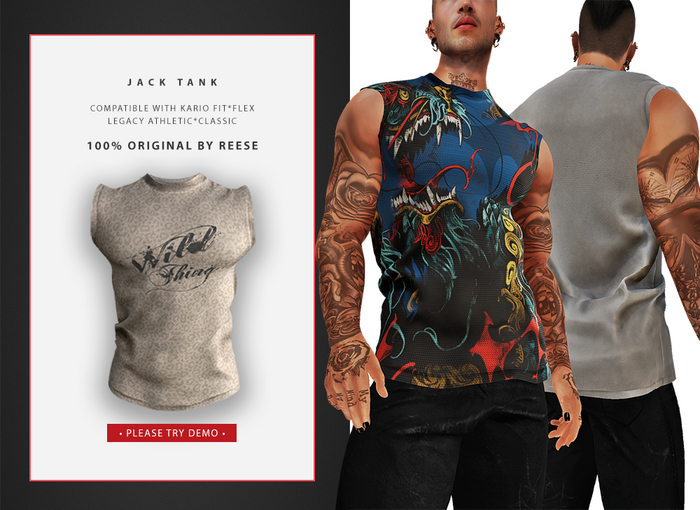 <By Reese>Jack Tank KARIO FIT/FLEX LEG ATH/CLASS Wild Thing