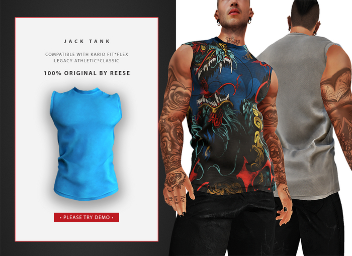 <By Reese>Jack Tank KARIO FIT/FLEX LEG ATH/CLASS Light Blue