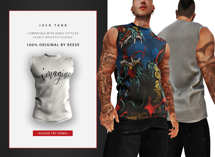 <By Reese>Jack Tank KARIO FIT/FLEX LEG ATH/CLASS Imagine