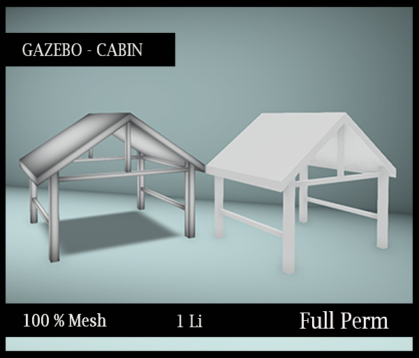 [BB] Mesh- Full Perm- Gazebo-Cabin