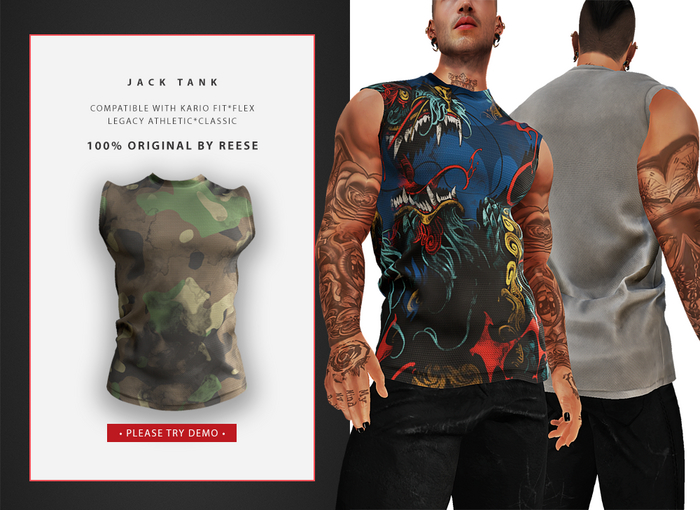 <By Reese>Jack Tank KARIO FIT/FLEX LEG ATH/CLASS camo