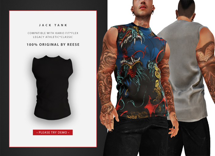 <By Reese>Jack Tank KARIO FIT/FLEX LEG ATH/CLASS Black