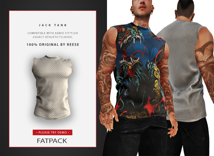 <by Reese> Jack tank FATPACK Kario fit/flex Legacy Ath/class