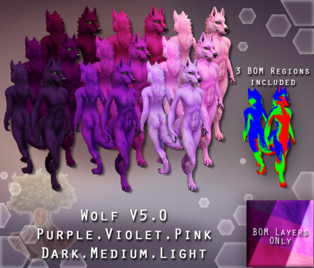 [KZK] - Wolf v5.2 BOM Layers - Purples, Violets, Pinks