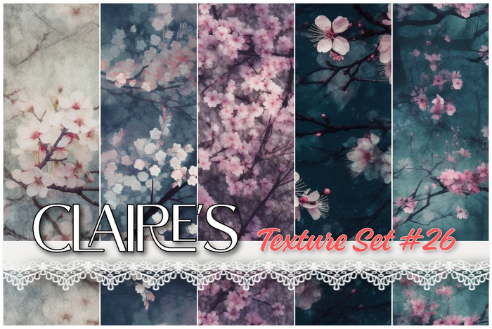 [Claire's] Texture Set #26 - Full Perm - Sakura Cherry Trees