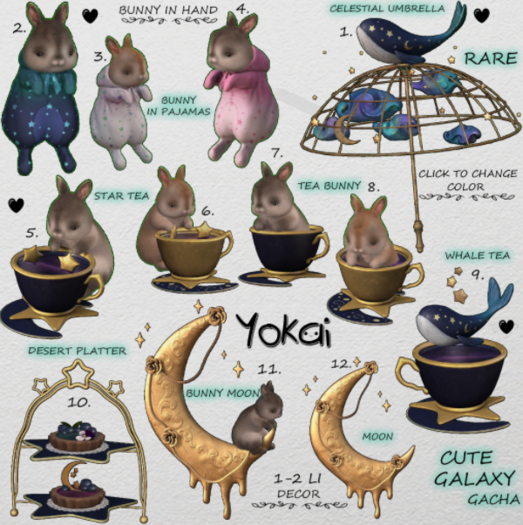 1.YOKAI - Cute Galaxy - Celestial Umbrella RARE