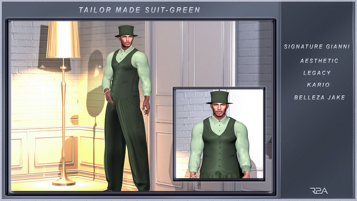 R2A-TAILOR MADE SUIT GREEN