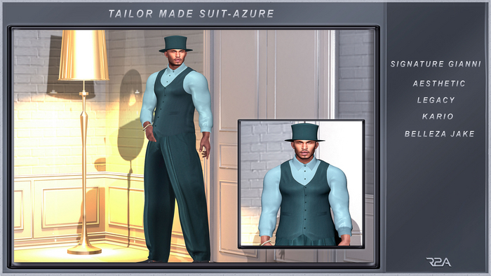 R2A-TAILOR MADE SUIT AZURE