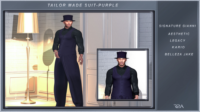 R2A-TAILOR MADE SUIT PURPLE