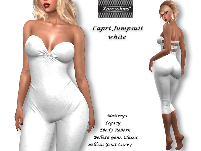 [Xprs] - Capri Jumpsuit White